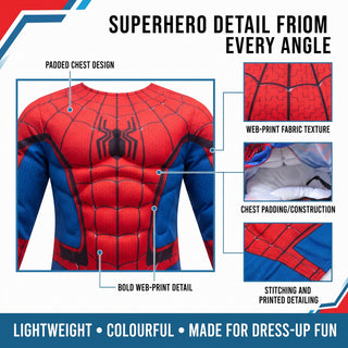 Kids Web Design Superhero Costume with Mask - Sizes 5-6 to 9-10