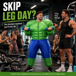 Adult Inflatable Green Muscular Costume 160-190cm  Superhero Fancy Dress