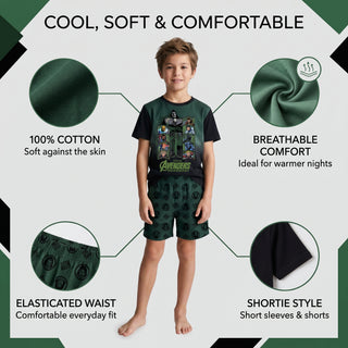Marvel Avengers Doomsday Kids 2 Pack Short Pyjamas - 3-4 to 13-14 Years