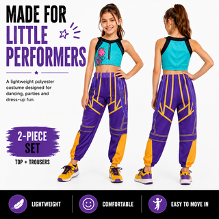 Girls K-Pop Costume Dance Performer Fancy Dress – Sizes 5-6 to 9-10