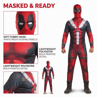 Mens Comic Hero Masked Superhero Costume - Adult XL