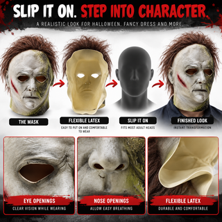 Michael Myers Horror Mask – Scary Halloween Fancy Dress Costume