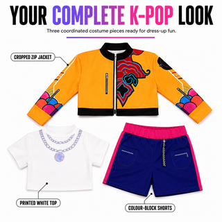 Girls K-Pop Costume Pop Idol Fancy Dress – Sizes 5-6 to 9-10