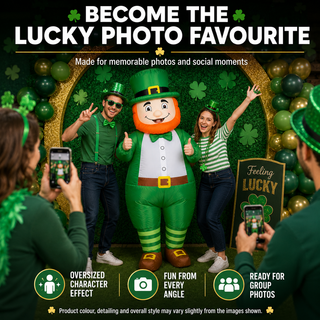 Adult Inflatable Leprechaun Costume - One Size 160–190cm – Perfect for St Patrick’s Day, Parties & Fancy Dress