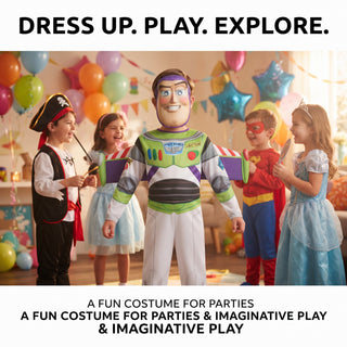 Kids Astronaut Costume Space Fancy Dress with Wings & Mask – Sizes 3-4 to 7-8