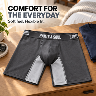 Harte & Soul Men’s Bamboo 5 Pack Anti-Chafe Boxers - Assorted Colours