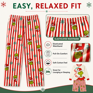Men's Grinch Christmas Pyjamas - Feelin’ Grinchy Festive Design - Sizes S-3XL