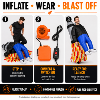 Adult Inflatable Rocket Ride Costume 160-190cm - Jet Pack