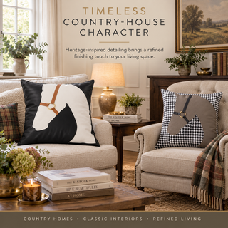 K Collection Decorative Equestrian Cushion 45cm – Midnight Equestrian