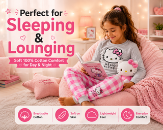 Hello Kitty Girls Long Pyjamas Set 2 Pack- Ages 18 Months–14 Years