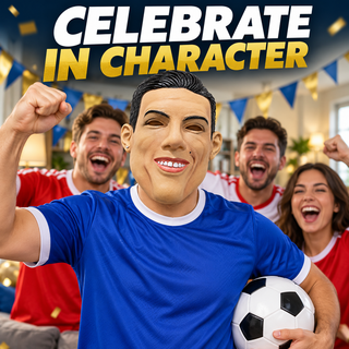 CR7 Latex Football Mask – Sports Fancy Dress Halloween Costume