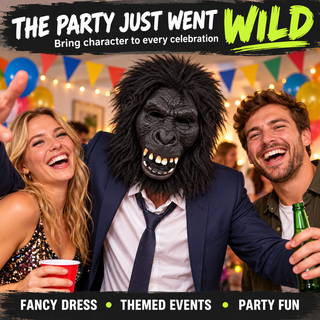 Scary Gorilla Latex Mask – Halloween Fancy Dress Costume - Horror