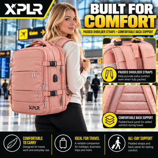 XPLR Multi Airline Voyager Cabin Backpack 45x36x20cm – 3 Colours