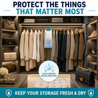 K Collection Hanging Wardrobe Dehumidifier Bags for Damp & Moisture