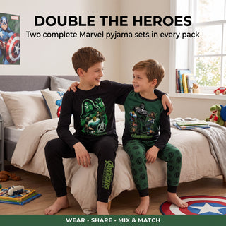 Marvel Avengers Doomsday Kids 2 Pack Long Pyjamas - 3-4 to 13-14 Years