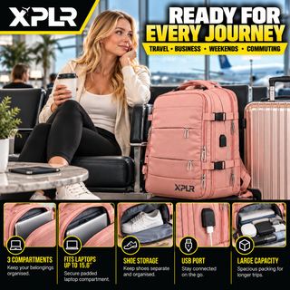XPLR Multi Airline Voyager Cabin Backpack 45x36x20cm – 3 Colours