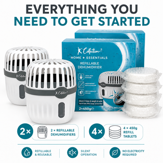 K Collection Refillable Dehumidifier Damp & Condensation Absorber
