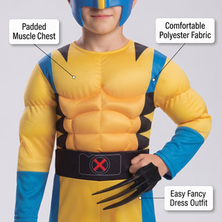 Kids Comic Claw Superhero Costume with Mask - Sizes 3-5 to 7-9