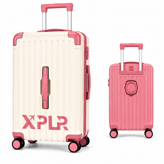 XPLR Cabin Suitcase 20 Inch (55x40x20cm) - Hard Shell Carry On Luggage with USB Charging Port, Cup Holder, TSA Lock, 360° Spinner Wheels, Lightweight 2.8kg Hand Luggage for Travel