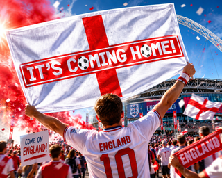 Its Coming Home Towel - England Football - 100% Cotton - 140 x 70cm