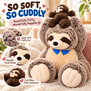 K Collection Large Sloth With Baby Soft Plush 78cm