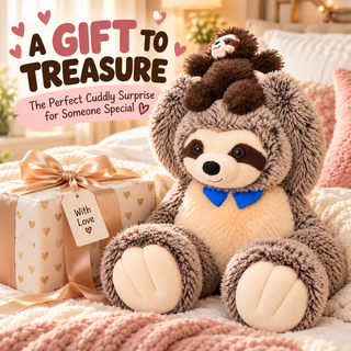 K Collection Large Sloth With Baby Soft Plush 78cm