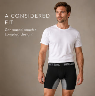 Harte & Soul Men’s Bamboo 5 Pack Anti-Chafe Boxers - Assorted Colours