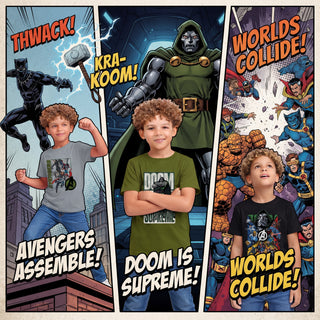 Marvel Avengers Doomsday Kids 3 Pack T-Shirts – Comic Clash – 3-14 Years