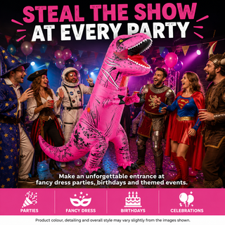 Adult Inflatable T-Rex Dinosaur Costume 160-190cm – Pink