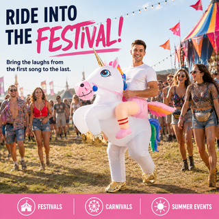 Adult Inflatable Unicorn Ride On Funny Costume 160-190cm