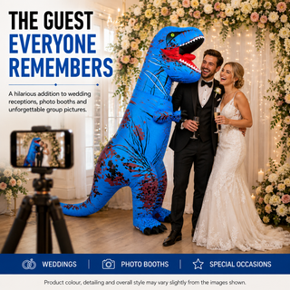 Adult Inflatable T-Rex Dinosaur Costume 160-190cm – Blue