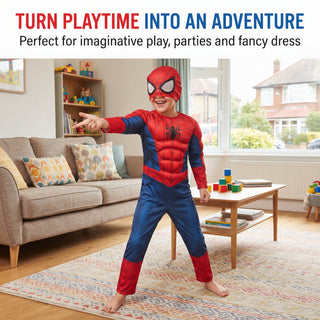 Kids Web Design Superhero Costume with Mask - Sizes 5-6 to 9-10