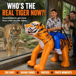 Adult Inflatable Tiger Ride On Funny Costume 160-190cm