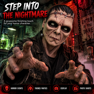 Premium Frankenstein Monster Mask – Scary Halloween Fancy Dress Costume