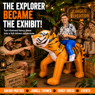 Adult Inflatable Tiger Ride On Funny Costume 160-190cm