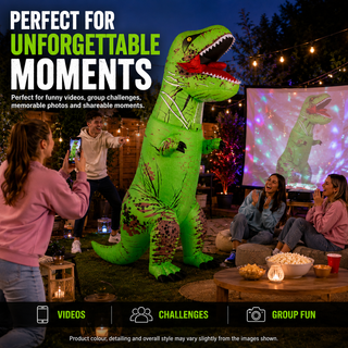 Adult Inflatable T-Rex Dinosaur Costume 160-190cm – Green