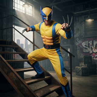 Adult Comic Claw Superhero Costume with Mask & Claws - Size XL