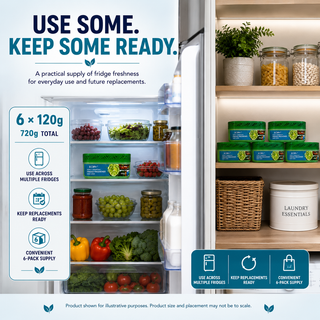 K Collection Fridge Air Freshener 120g – Lemon Scented - Pack Options