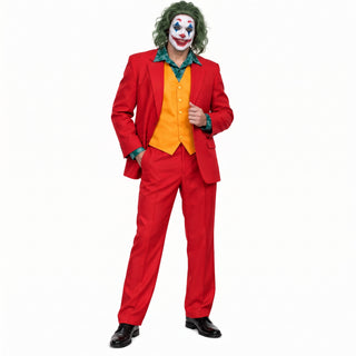 Mens Dancing Clown Costume 3 Piece Fancy Dress Outfit - Sizes L-XL