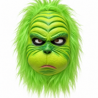 Grinch Latex Mask – Grumpy Christmas Fancy Dress Costume