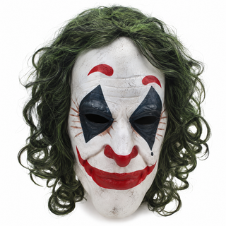 Adults Scary Joker Clown Latex Mask – Halloween Fancy Dress Costume