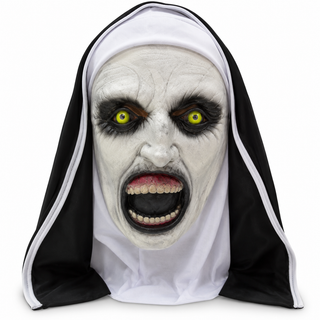 Scary Nun Horror Mask – Halloween Fancy Dress Costume