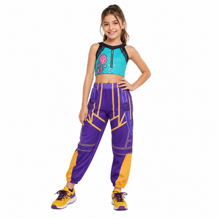 Girls K-Pop Costume Dance Performer Fancy Dress – Sizes 5-6 to 9-10
