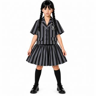 Girls Gothic Schoolgirl Halloween Costume Fancy Dress – Sizes 5-6 to 9-10