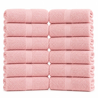 K Collection 12 Pack 100% Cotton Face Towels – 30 x 30cm