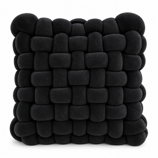 K Collection Knotted Cushion – 30 × 30cm Soft Woven Decorative Cushion
