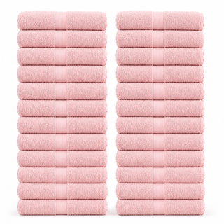 K Collection 24 Pack 100% Cotton Face Towels – 30 x 30cm