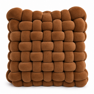 K Collection Knotted Cushion – 30 × 30cm Soft Woven Decorative Cushion