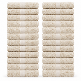 K Collection 24 Pack 100% Cotton Face Towels – 30 x 30cm