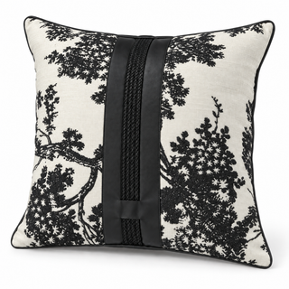 Decorative Toile-Floral Cushion 45cm – Midnight Chateau